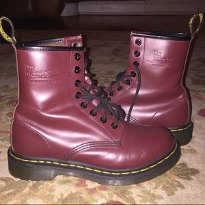 Dark Red Doc Marten Boots